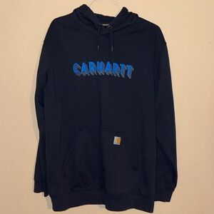 Carhartt Men's Navy Blue XL Hoodie Rain Defender